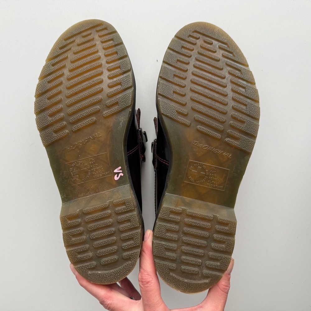 Dr. Martens Burgundy Leather Kiltie Bit Loafers - Picture 8 of 8